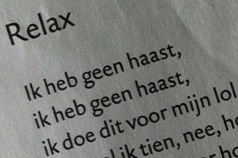 Publicatie Poeziekalender 2010 Gedicht Relax © 2009 Fiet van Beek